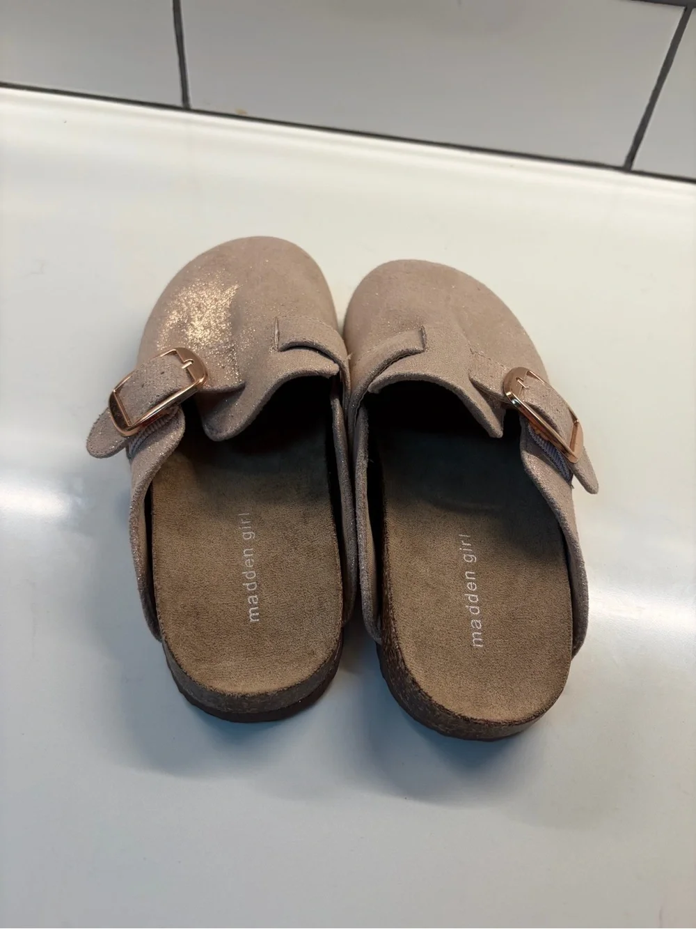 Madden Girl Kids Rose Gold Slip-On  with Buckle